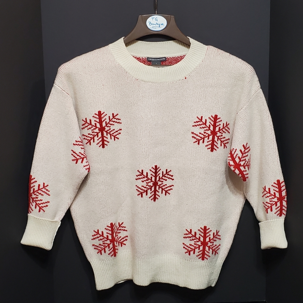 Chelsea & Theodore Sweater Snowflake Large